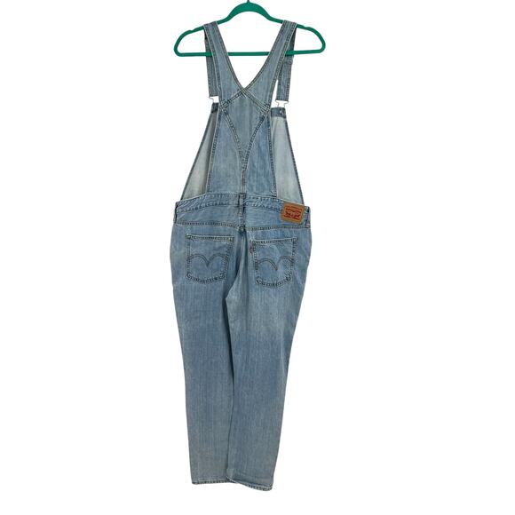 Levi's Original Overalls Jeans Denim Medium Light Wash Blue Size Large - Picture 9 of 16